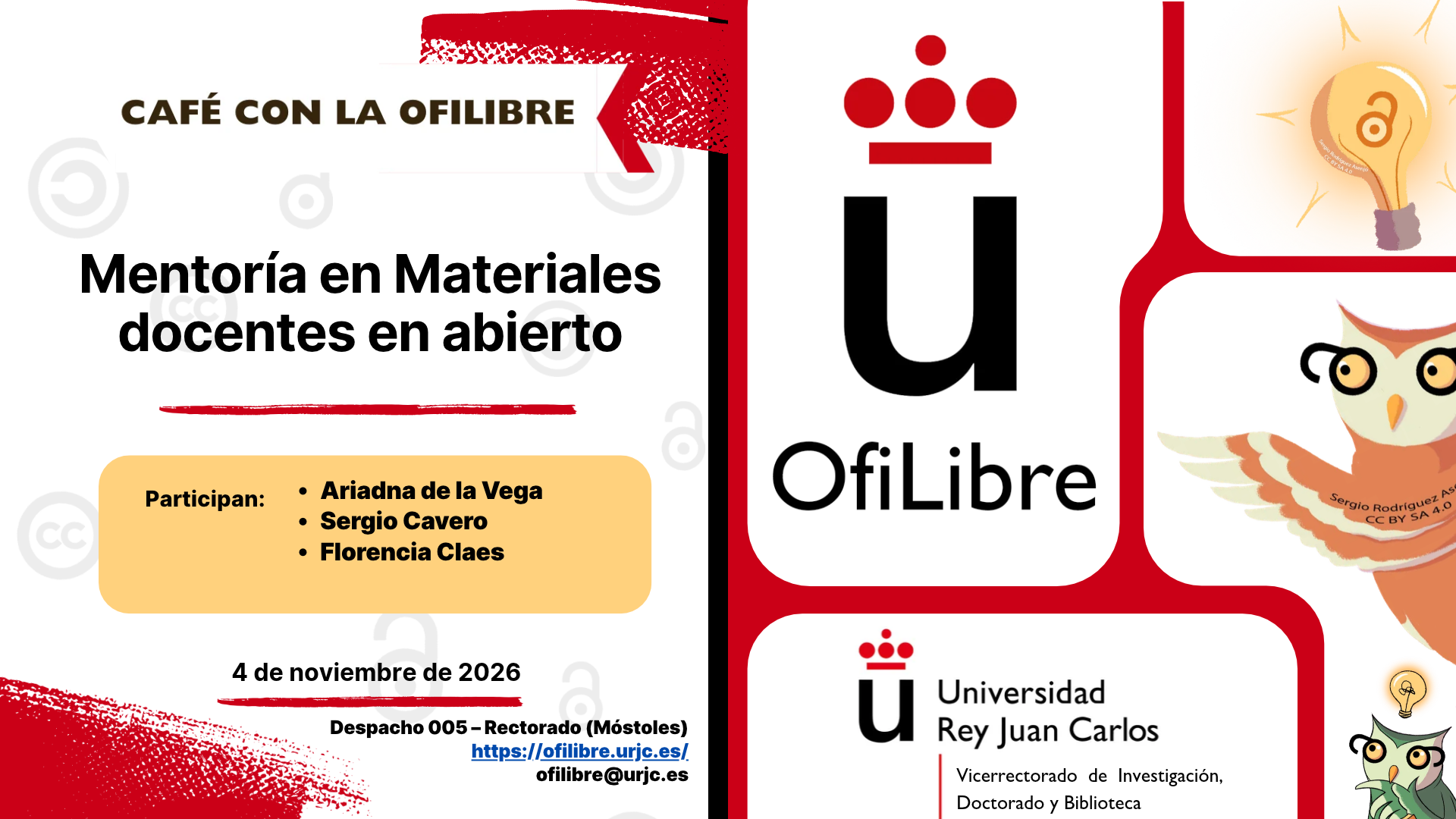 Mentoría en Materiales docentes en abierto  - Café con Ofilibre